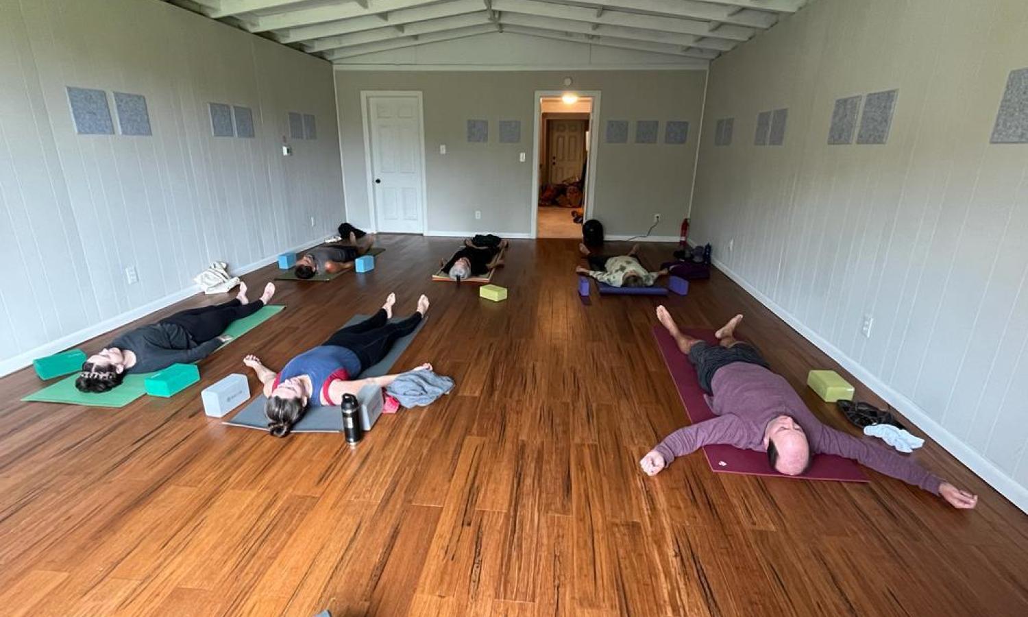 Photo of participants around campfire