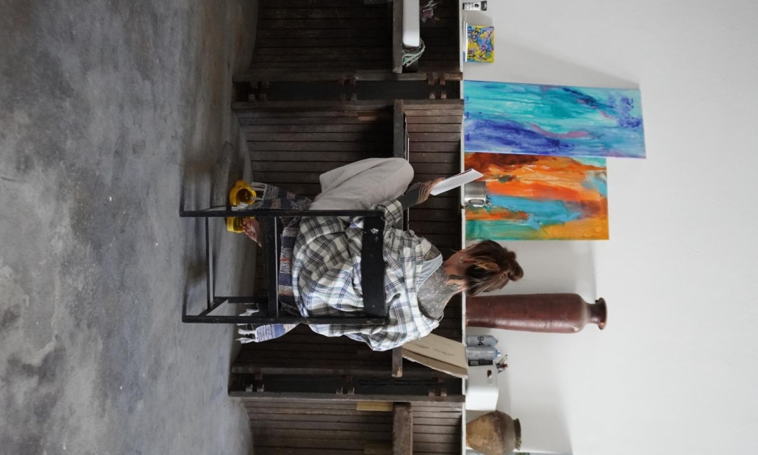 Artist at work