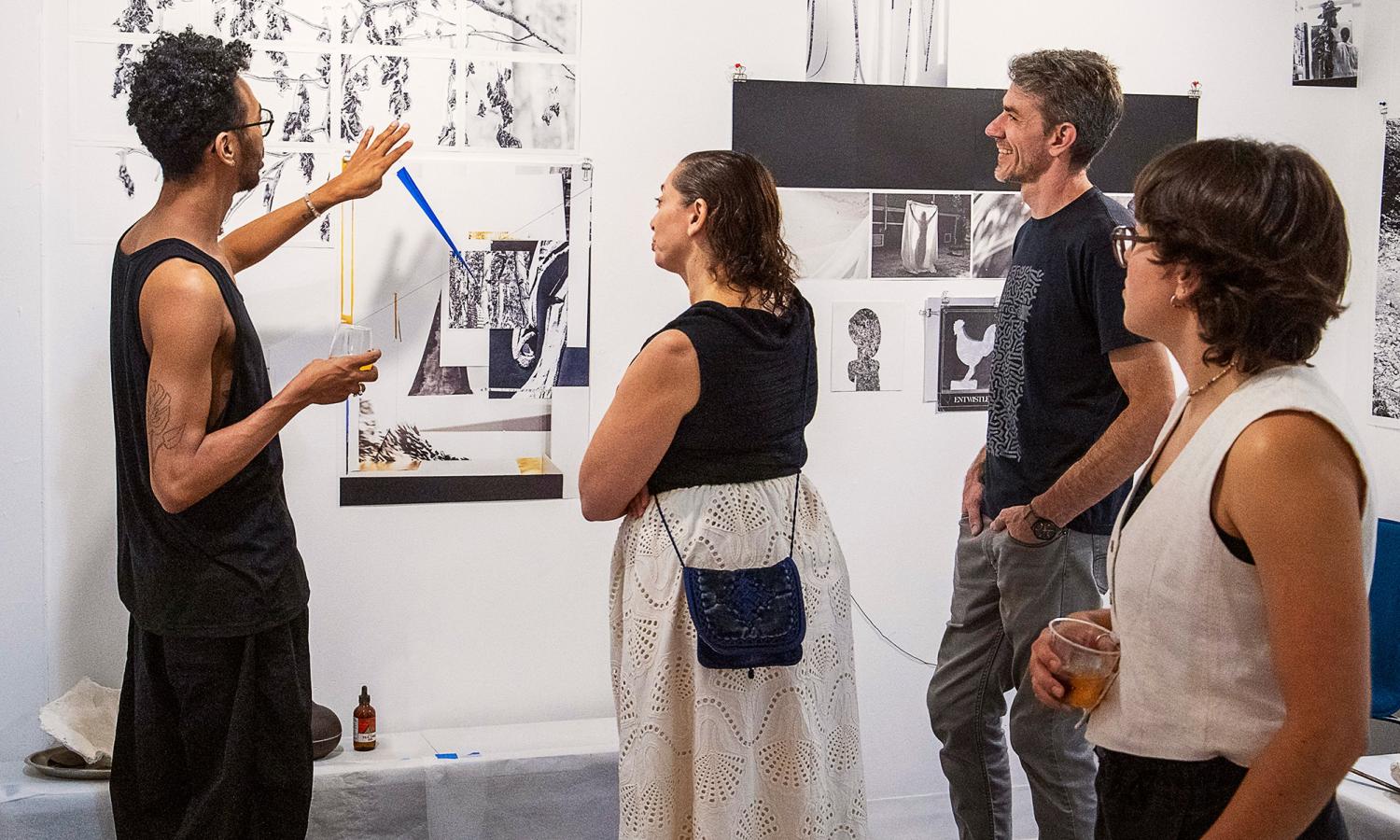 Davion Alston in the ON::View Artist Residency, photo by Emily Earl