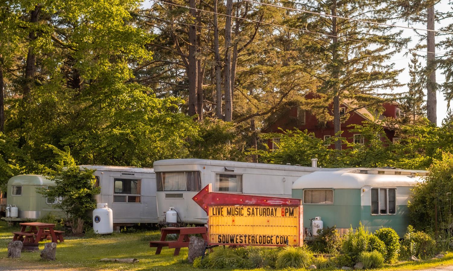The Sou'wester east trailer court and marquee