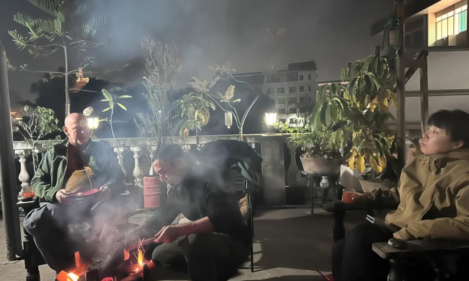rooftop gathering