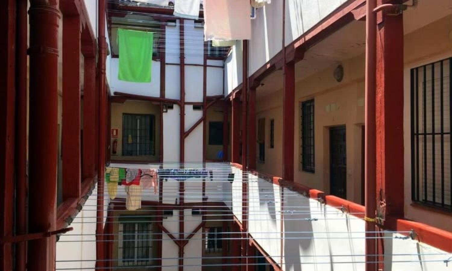 Corrala patio in shared apartment