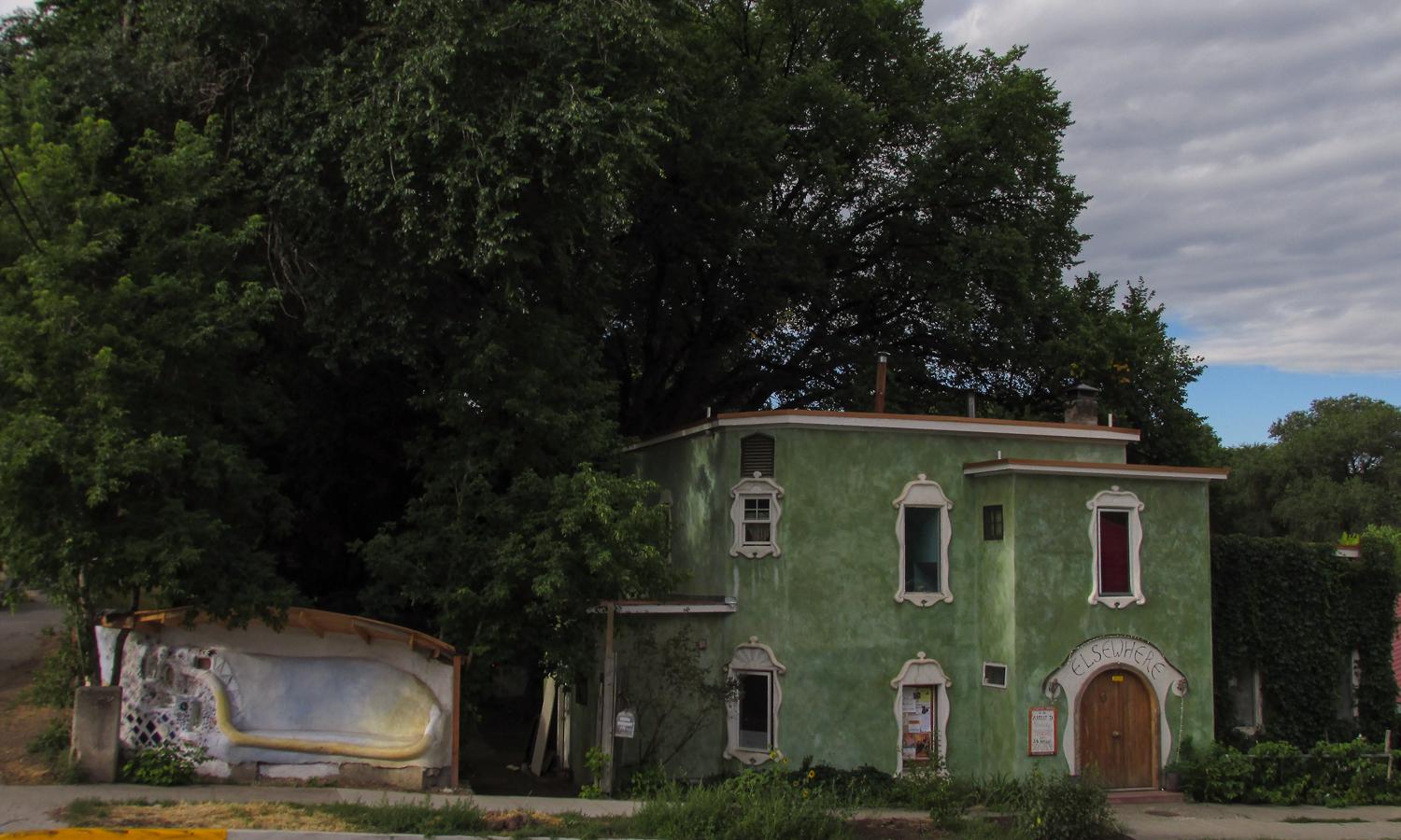 Elsewhere Studios, Paonia, Colorado. Three thousand square feet that has held writers, painters, poets, and people who defy the category — a portal in a town of 1,500.