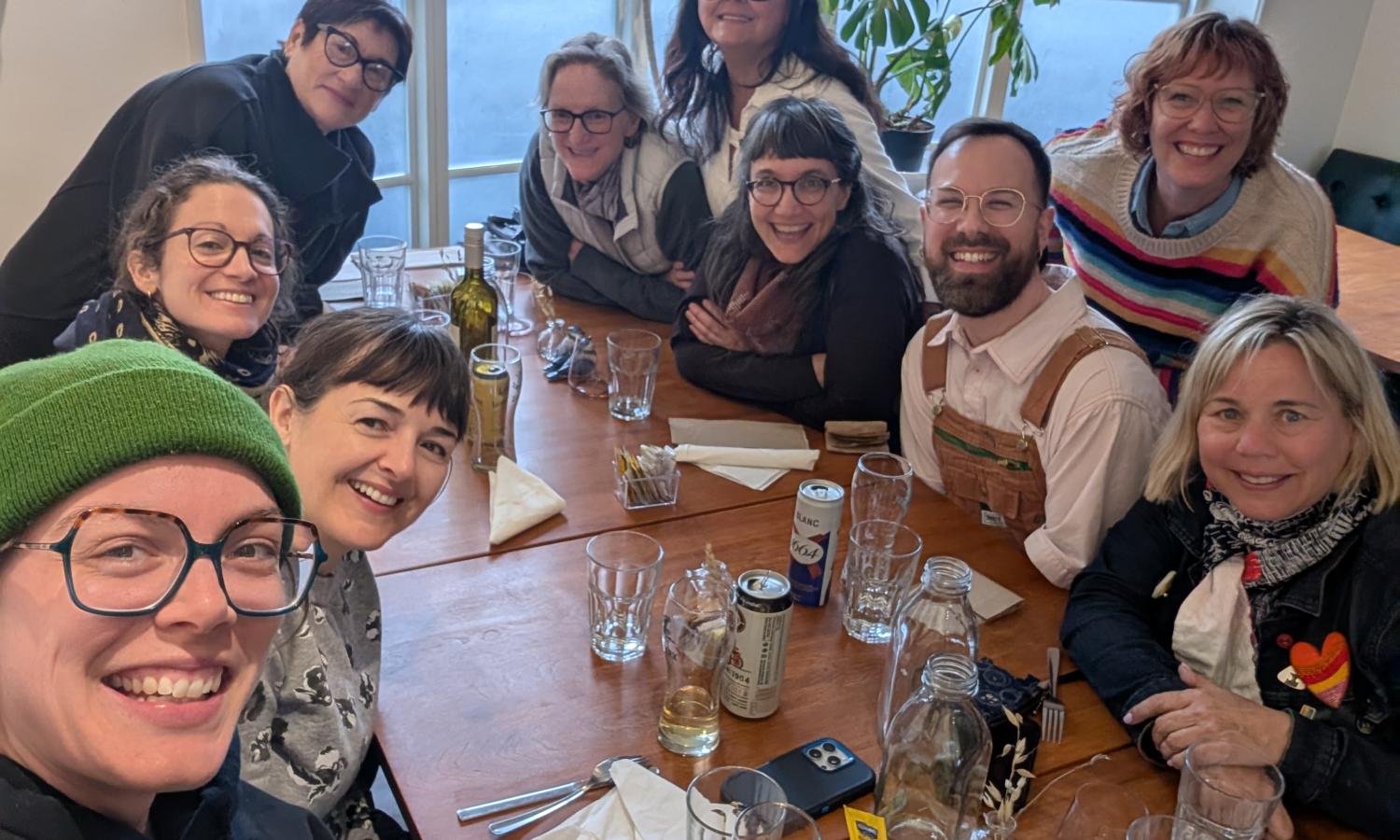 Spring 2026 Alchemy Island artists sharing art, food and conversation