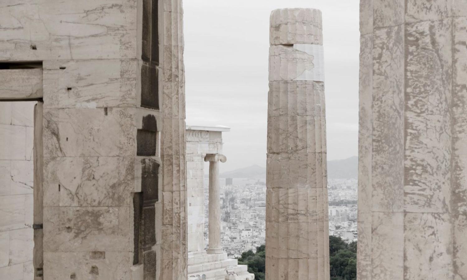 Athens historical marbles and sites.