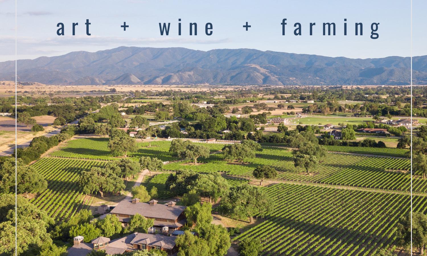aerial view of the Roblar property