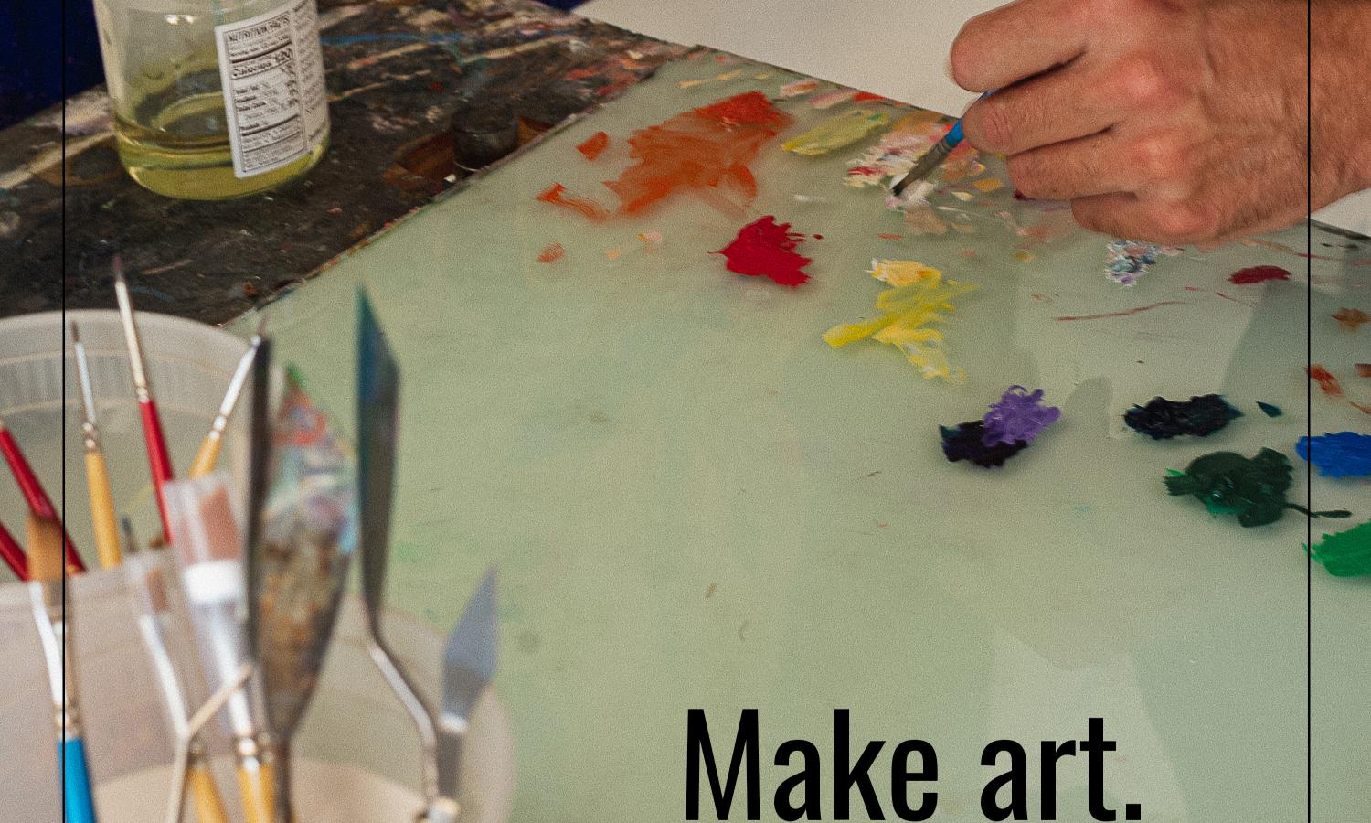 close up of painter's palette