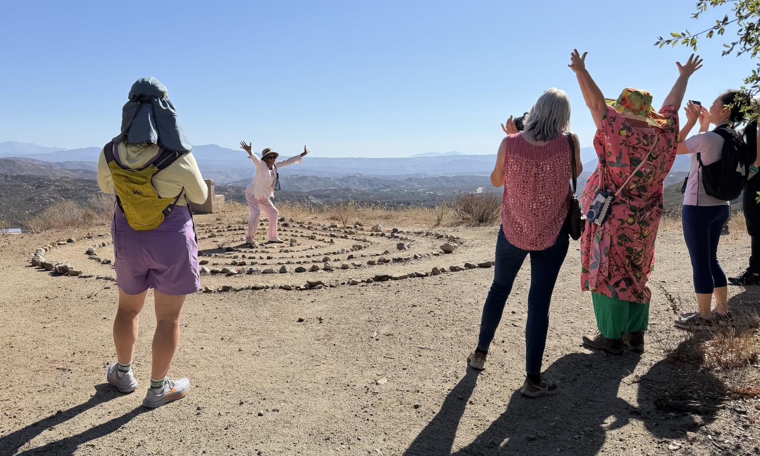 Dorland Residents at the Sunrise Point Labyrinth.